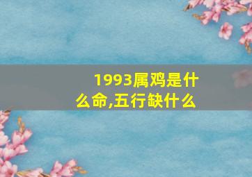 1993属鸡是什么命,五行缺什么