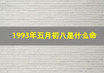 1993年五月初八是什么命