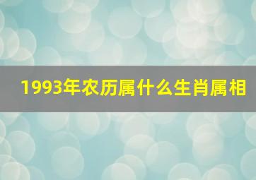 1993年农历属什么生肖属相