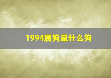 1994属狗是什么狗