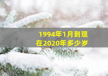 1994年1月到现在2020年多少岁