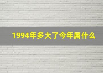 1994年多大了今年属什么