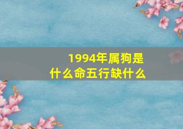 1994年属狗是什么命五行缺什么