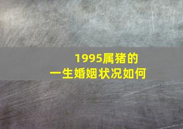 1995属猪的一生婚姻状况如何