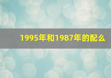 1995年和1987年的配么