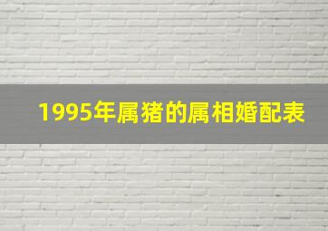 1995年属猪的属相婚配表