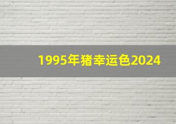 1995年猪幸运色2024