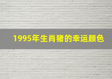 1995年生肖猪的幸运颜色