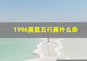 1996属鼠五行属什么命