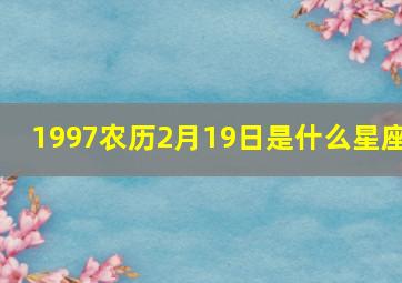 1997农历2月19日是什么星座