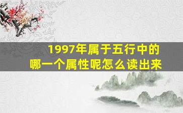 1997年属于五行中的哪一个属性呢怎么读出来