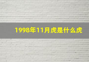 1998年11月虎是什么虎