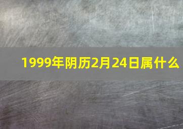 1999年阴历2月24日属什么