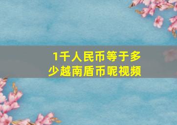 1千人民币等于多少越南盾币呢视频