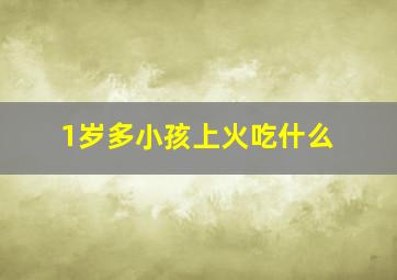 1岁多小孩上火吃什么