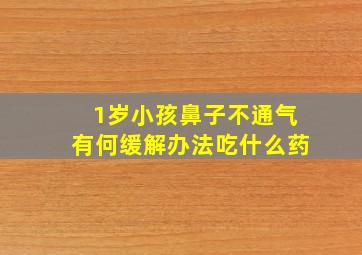 1岁小孩鼻子不通气有何缓解办法吃什么药