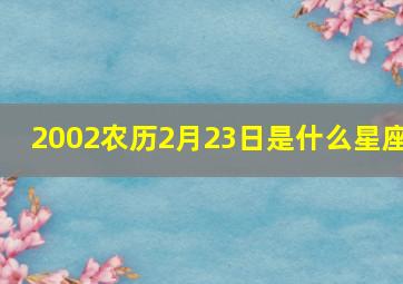 2002农历2月23日是什么星座