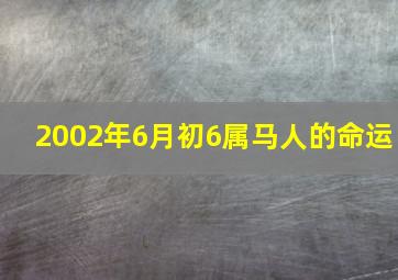 2002年6月初6属马人的命运