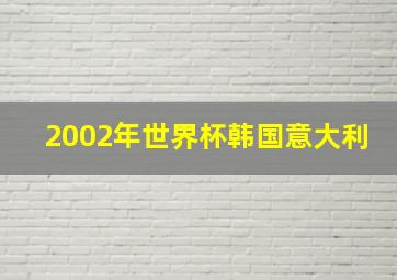 2002年世界杯韩国意大利