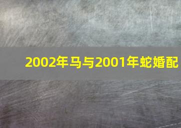 2002年马与2001年蛇婚配