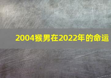 2004猴男在2022年的命运