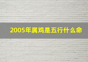 2005年属鸡是五行什么命