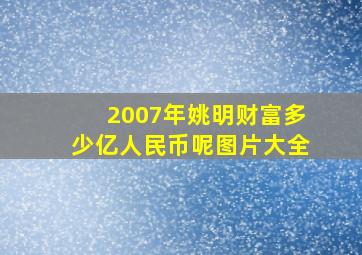 2007年姚明财富多少亿人民币呢图片大全