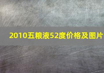 2010五粮液52度价格及图片