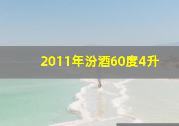 2011年汾酒60度4升