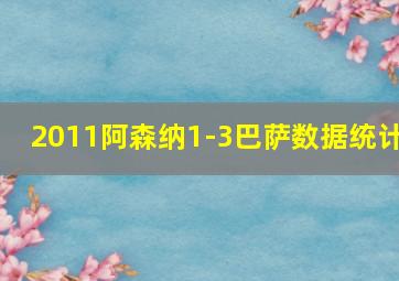 2011阿森纳1-3巴萨数据统计