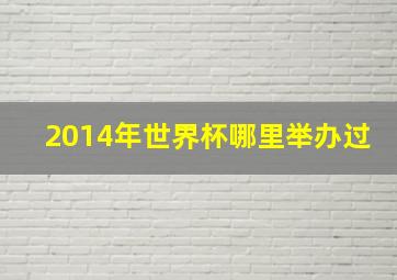 2014年世界杯哪里举办过