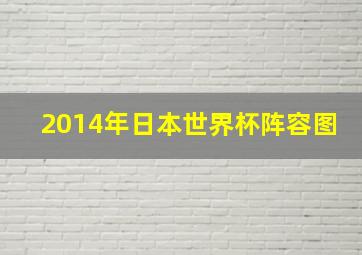 2014年日本世界杯阵容图