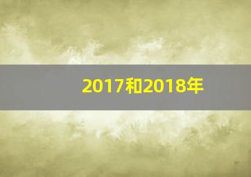 2017和2018年