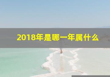 2018年是哪一年属什么