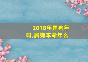 2018年是狗年吗,属狗本命年么