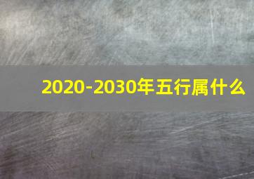 2020-2030年五行属什么