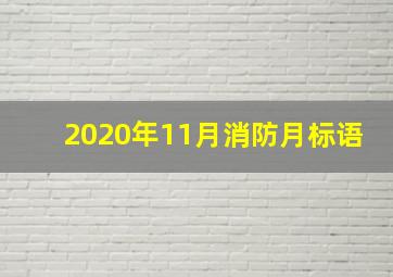 2020年11月消防月标语