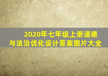 2020年七年级上册道德与法治优化设计答案图片大全