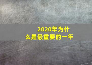 2020年为什么是最重要的一年