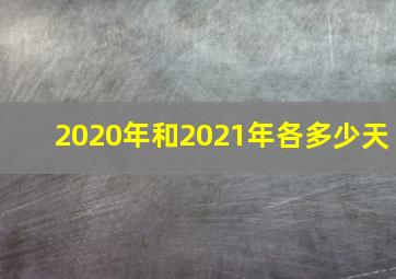 2020年和2021年各多少天