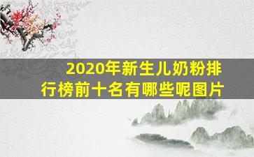 2020年新生儿奶粉排行榜前十名有哪些呢图片