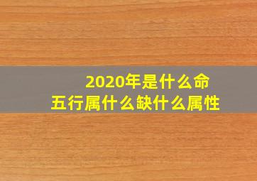 2020年是什么命五行属什么缺什么属性