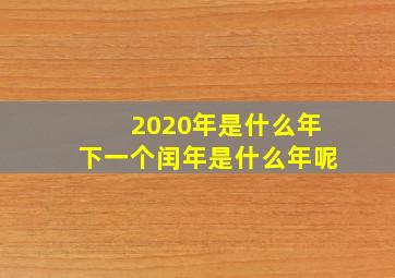 2020年是什么年下一个闰年是什么年呢