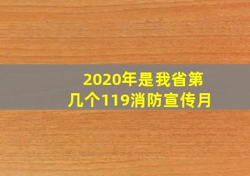 2020年是我省第几个119消防宣传月