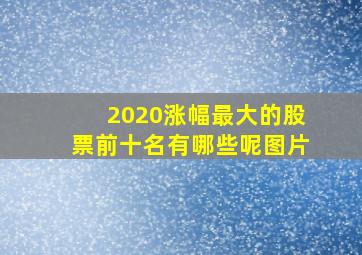 2020涨幅最大的股票前十名有哪些呢图片