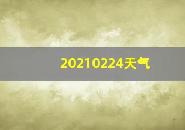 20210224天气