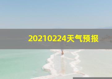 20210224天气预报