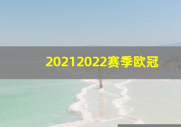 20212022赛季欧冠