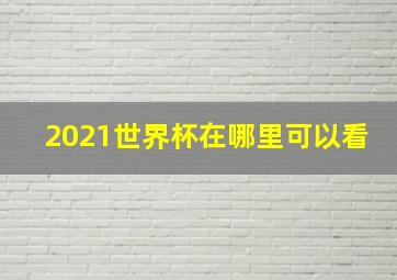 2021世界杯在哪里可以看