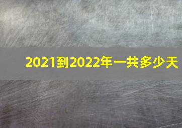 2021到2022年一共多少天